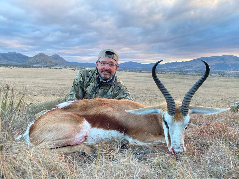 Springbok hunts in Eastern Cape in South Africa